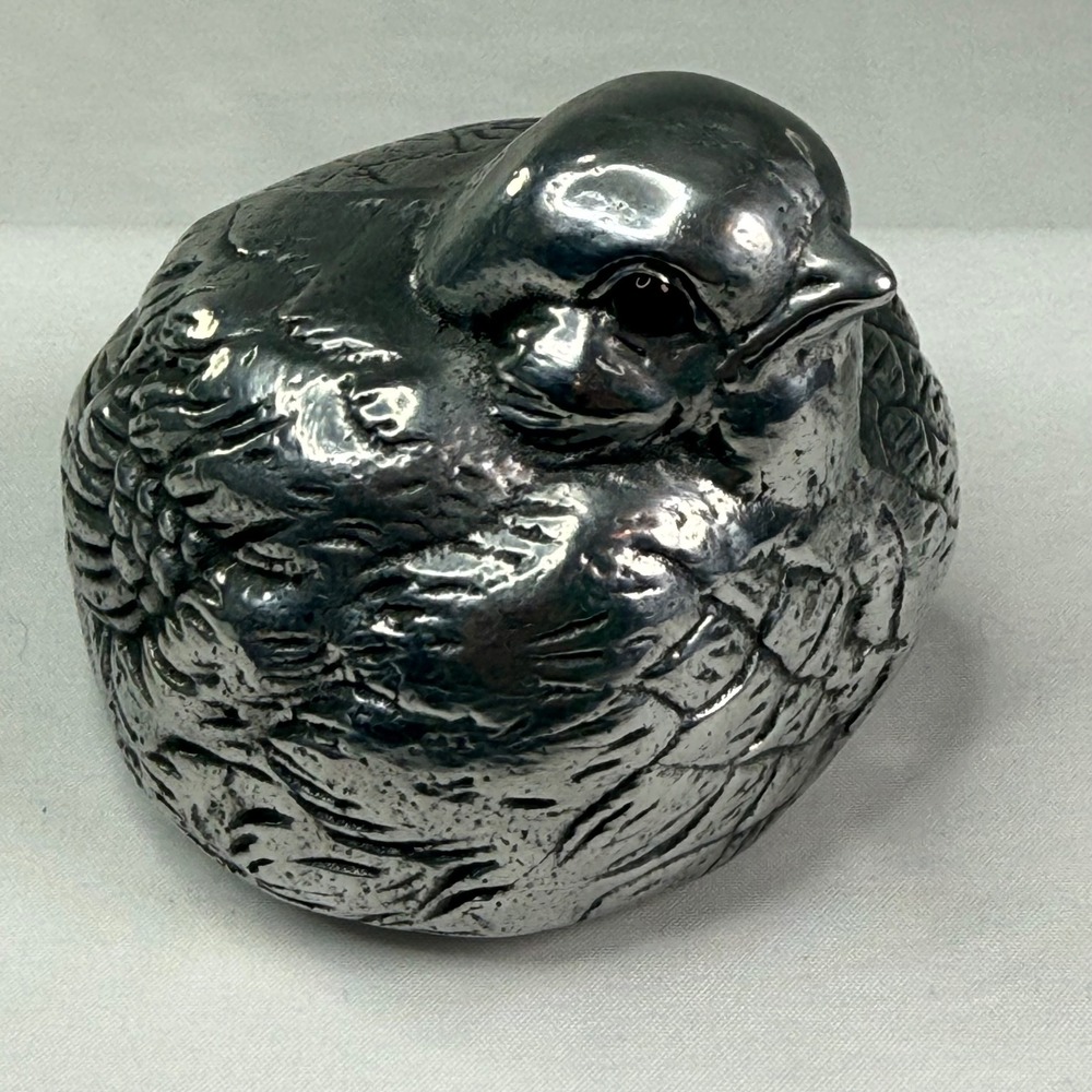 Vintage 1982 Arthur Court Aluminum Bird Figurine Paperweight Signed